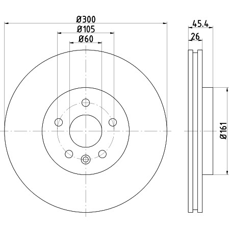 Слика на Кочионен диск HELLA PAGID PRO 8DD 355 122-851