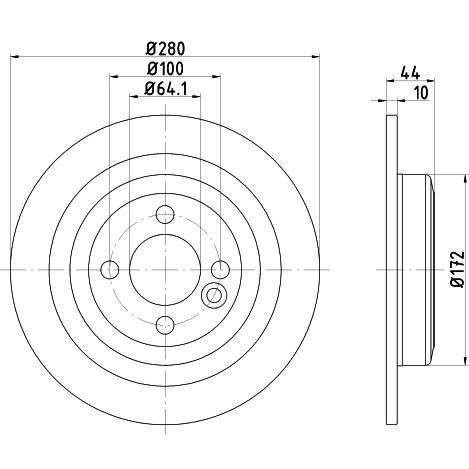 Слика на Кочионен диск HELLA PAGID PRO 8DD 355 122-971