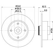 Слика 1 на кочионен диск HELLA PAGID PRO 8DD 355 123-241