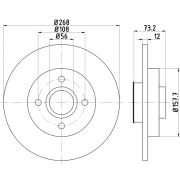 Слика 1 на кочионен диск HELLA PAGID PRO 8DD 355 123-261