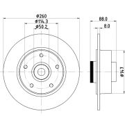 Слика 1 на кочионен диск HELLA PAGID PRO 8DD 355 123-311