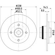 Слика 1 на кочионен диск HELLA PAGID PRO 8DD 355 123-351