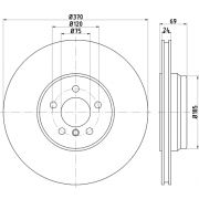 Слика 1 на кочионен диск HELLA PAGID PRO 8DD 355 125-091