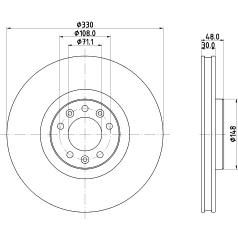 Слика на Кочионен диск HELLA PAGID PRO 8DD 355 125-331