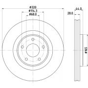 Слика 1 $на Кочионен диск HELLA PAGID PRO 8DD 355 125-341