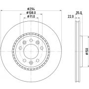 Слика 1 на кочионен диск HELLA PAGID PRO 8DD 355 125-401