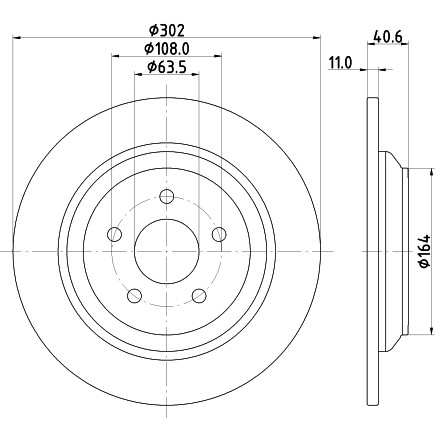 Слика на Кочионен диск HELLA PAGID PRO 8DD 355 126-571