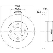 Слика 1 на кочионен диск HELLA PAGID PRO 8DD 355 126-961