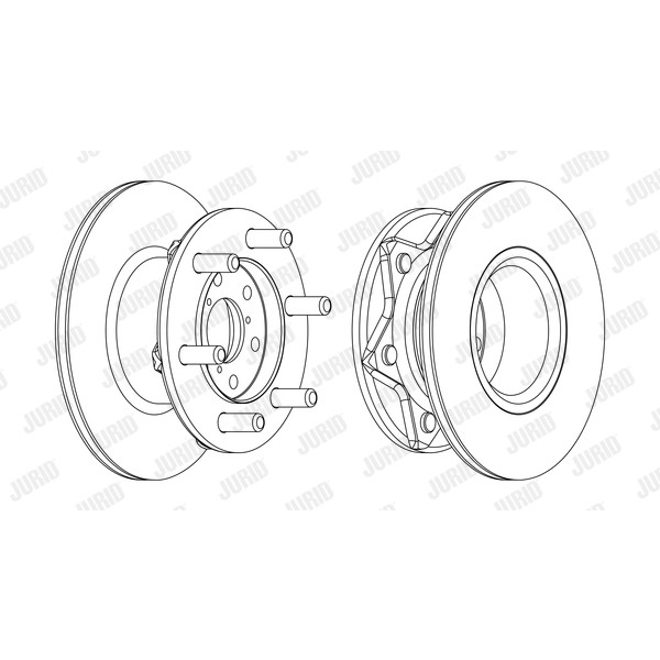 Слика на кочионен диск JURID 561127JC-1 за камион Iveco Daily 1 Box 35-10 (15034111, 15034204, 15034211, 15034215, 15034217, 150 - 103 коњи дизел