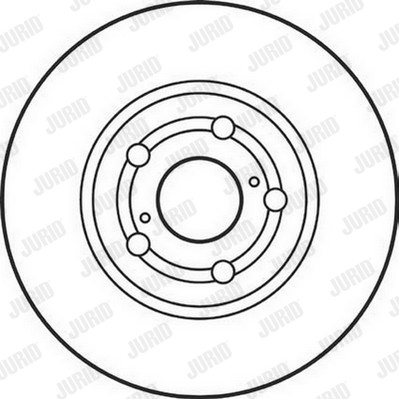 Слика на кочионен диск JURID 562125JC за Toyota Avensis Liftback (T22) 1.6 VVT-i - 110 коњи бензин