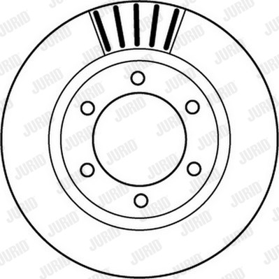 Слика на кочионен диск JURID 562168JC за Toyota Land Cruiser 90 (J9) 3.0 D-4D (KDJ90, KDJ95, KDJ 125) - 163 коњи дизел