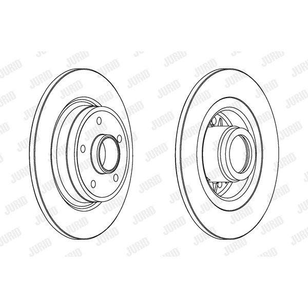 Слика на кочионен диск JURID 562184JC-1 за Renault Laguna 2 Sport Tourer (KG0-1) 2.0 16V IDE (KG0N) - 140 коњи бензин