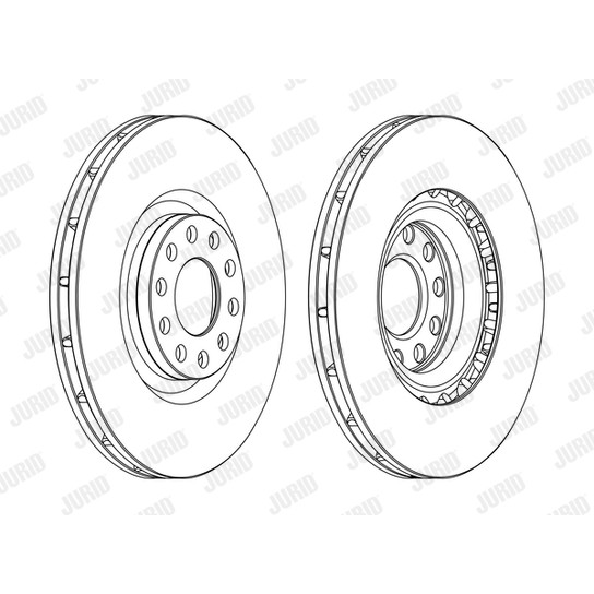 Слика на кочионен диск JURID 562205JC-1 за Audi A6 Sedan (4B, C5) 2.7 T quattro - 230 коњи бензин