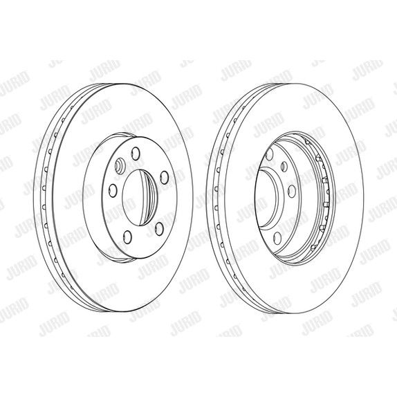 Слика на кочионен диск JURID 562234JC-1 за VW Transporter T5 Platform 2.5 TDI - 174 коњи дизел