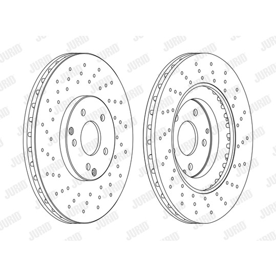 Слика на кочионен диск JURID 562354JC-1 за Mercedes C-class Saloon (w203) C 280 4-matic (203.092) - 231 коњи бензин