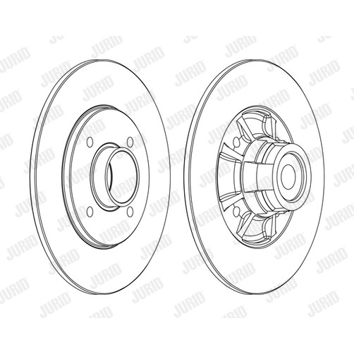 Слика на кочионен диск JURID 562367JC-1 за Renault Megane 1 (BA0-1) 1.9 dTi (BA08, BA0N) - 98 коњи дизел