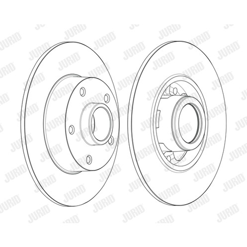 Слика на кочионен диск JURID 562371JC-1 за Audi A4 Sedan (8D2, B5) 1.9 Di - 75 коњи дизел