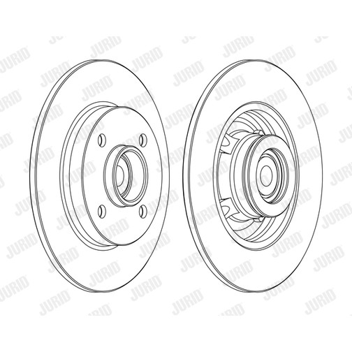 Слика на кочионен диск JURID 562373J-1 за Peugeot 307 Estate (3E) 1.4 16V - 88 коњи бензин