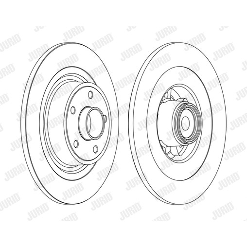 Слика на кочионен диск JURID 562375J-1 за Renault Vel Satis (BJ0) 2.2 dCi (BJ0H) - 116 коњи дизел