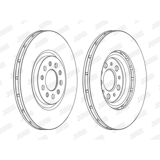 Слика на кочионен диск JURID 562391JC-1 за Alfa Romeo 159 Sedan 2.4 JTDM Q4 - 210 коњи дизел