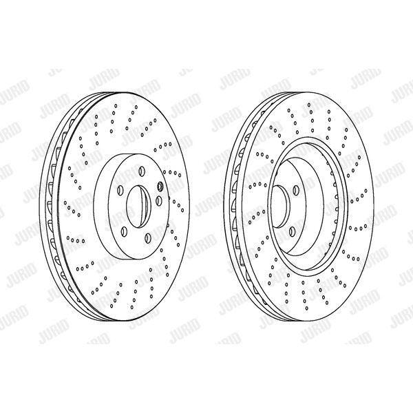 Слика на кочионен диск JURID 562408JC-1 за Mercedes S-class Saloon (w221) S 500 CGI  4-matic (221.094, 221.194) - 435 коњи бензин