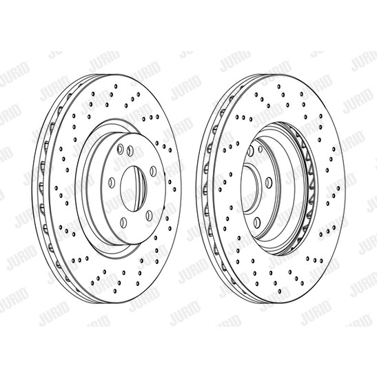 Слика на кочионен диск JURID 562567JC-1 за Mercedes S-class Saloon (w221) S 350 CDI - 235 коњи дизел