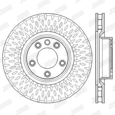 Слика на кочионен диск JURID 562592JC за Porsche Cayenne (955, 9PA) 3.6 - 290 коњи бензин