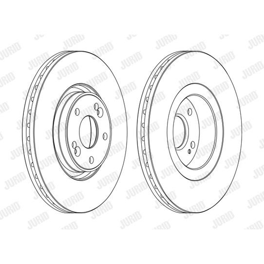 Слика на кочионен диск JURID 562593JC-1 за Renault Laguna 2 Sport Tourer (KG0-1) 2.0 16V IDE (KG0N) - 140 коњи бензин