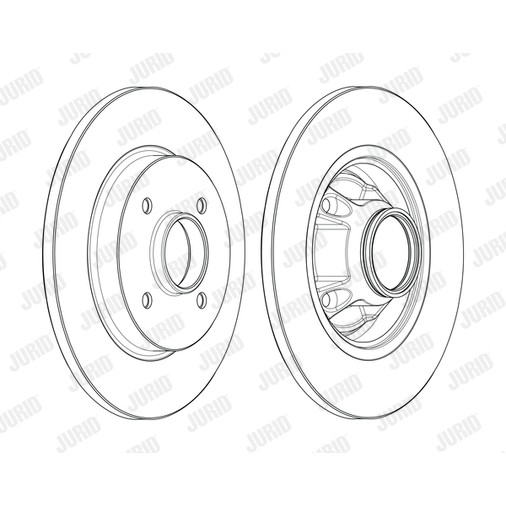 Слика на кочионен диск JURID 562611J-1 за Citroen C4 Picasso UD 1.6 16V - 150 коњи бензин
