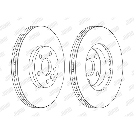 Слика на кочионен диск JURID 562628JC-1 за Volvo V70 Estate 2.0 D - 136 коњи дизел