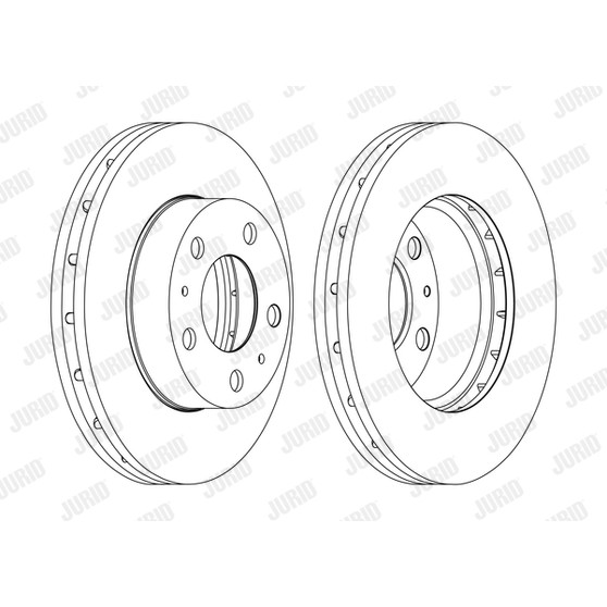 Слика на кочионен диск JURID 562630JC-1 за Peugeot Boxer Box 2.2 HDi 130 - 131 коњи дизел