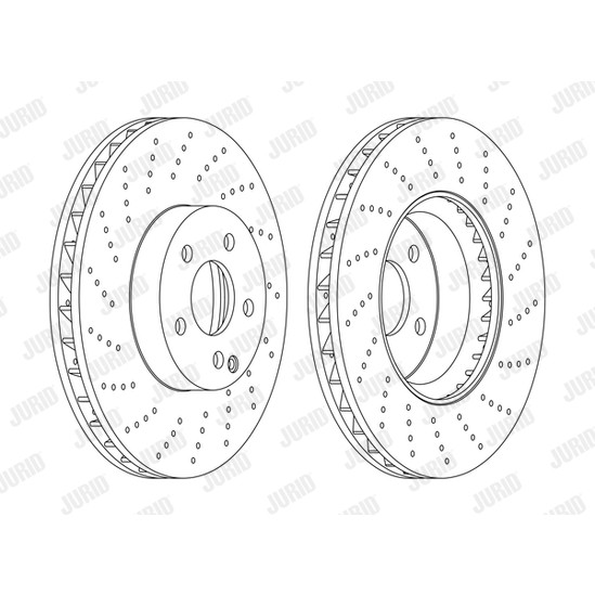 Слика на кочионен диск JURID 562634JC-1 за Mercedes C-class Estate (s204) C 300 - 231 коњи бензин