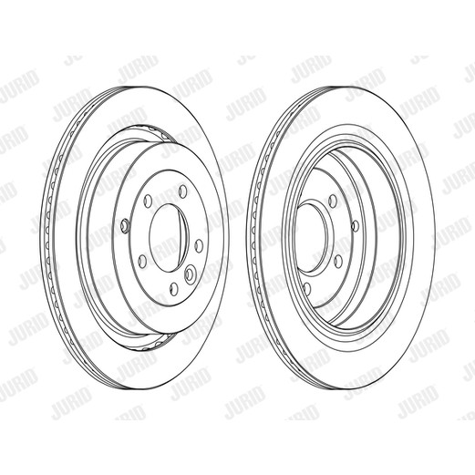 Слика на кочионен диск JURID 562657JC-1 за Range Rover Sport (LS) 5.0 V8 4x4 - 506 коњи бензин