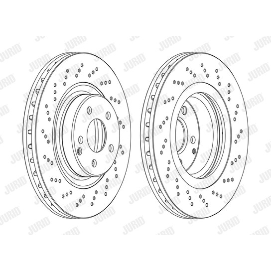 Слика на кочионен диск JURID 562673JC-1 за Mercedes E-class Estate (s211) 350 CGI (211.257) - 292 коњи бензин
