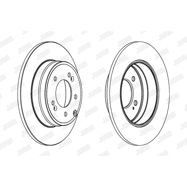 Слика на кочионен диск JURID 562849JC за Hyundai Grandeur (TG) 3.3 - 269 коњи бензин