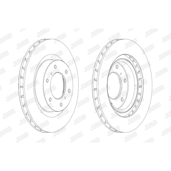 Слика на кочионен диск JURID 562913JC за Mitsubishi Montero 4 (V80,V90) 3.2 DI-D 4x4 - 190 коњи дизел