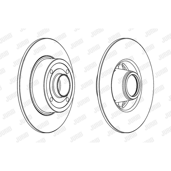 Слика на кочионен диск JURID 562939JC-1 за Renault Megane 2 Hatchback 1.6 16V (BM0C, CM0C) - 113 коњи бензин