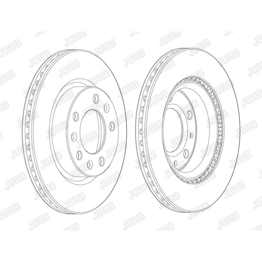 Слика на кочионен диск JURID 562993JC за Peugeot 308 (T9) 1.2 THP 110 - 110 коњи бензин
