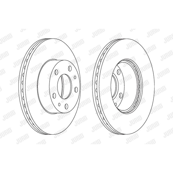 Слика на кочионен диск JURID 563018J за Peugeot Boxer Box (230L) 2.5 D 4x4 - 86 коњи дизел