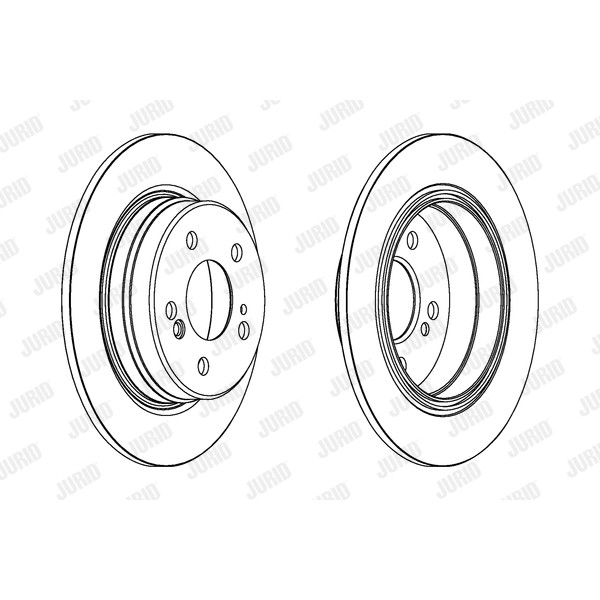 Слика на кочионен диск JURID 563040JC за Mercedes E-class (w124) 320 E (124.032) - 220 коњи бензин