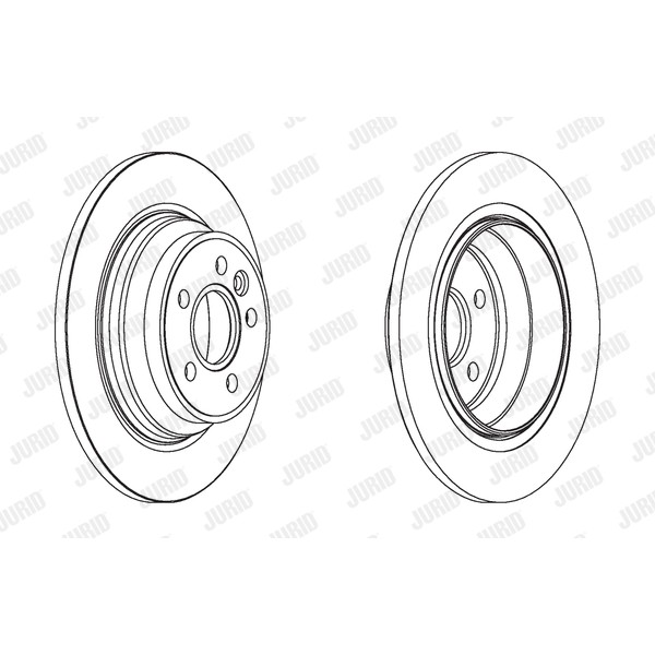 Слика на кочионен диск JURID 563079JC за Volvo V70 Estate T4 - 180 коњи бензин