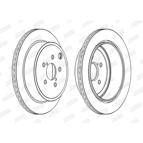 Слика на кочионен диск JURID 563109JC за Subaru Outback (BM,BR) 3.6 - 249 коњи бензин