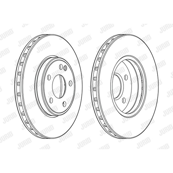 Слика на кочионен диск JURID 563114JC за Mercedes GLA-class (x156) GLA 180 (156.942) - 122 коњи бензин