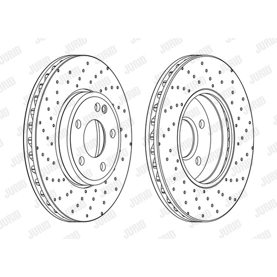 Слика на кочионен диск JURID 563118JC за Mercedes CLA Coupe (c117) CLA 200 (117.343) - 156 коњи бензин