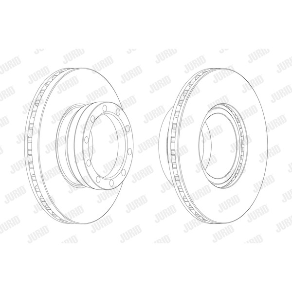 Слика на кочионен диск JURID 567401J за камион MAN SG SG 242,SG 292 - 305 коњи дизел