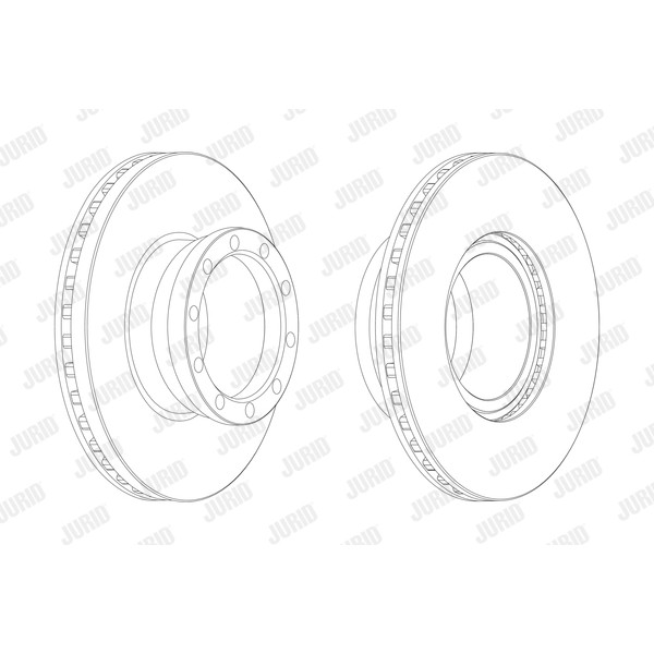 Слика на кочионен диск JURID 567402J за камион MAN SG SG 242,SG 292 - 305 коњи дизел