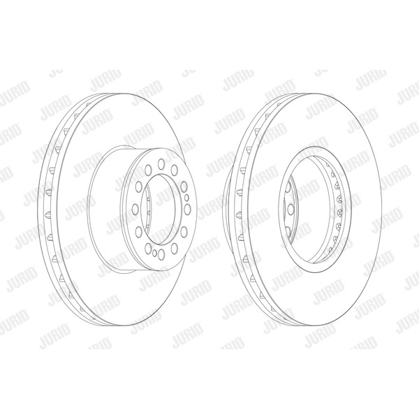 Слика на кочионен диск JURID 567408J за камион MAN F 2000 19.364 FS, FLS, FLLS, FRS, FLRS, FLLRS - 360 коњи дизел