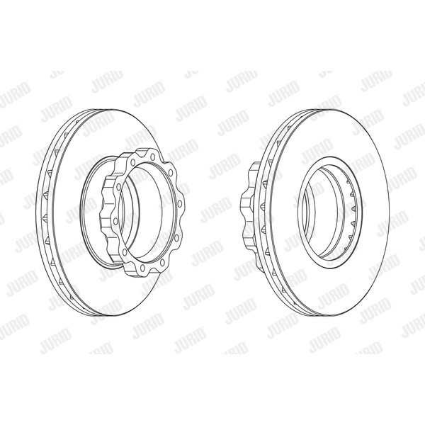 Слика на кочионен диск JURID 567410J за камион MAN F 2000 19.343 FAC - 340 коњи дизел