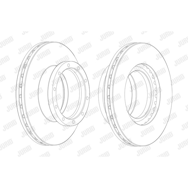 Слика на Кочионен диск JURID 567751J за камион Mercedes Axor 2 2633 - 326 коњи дизел