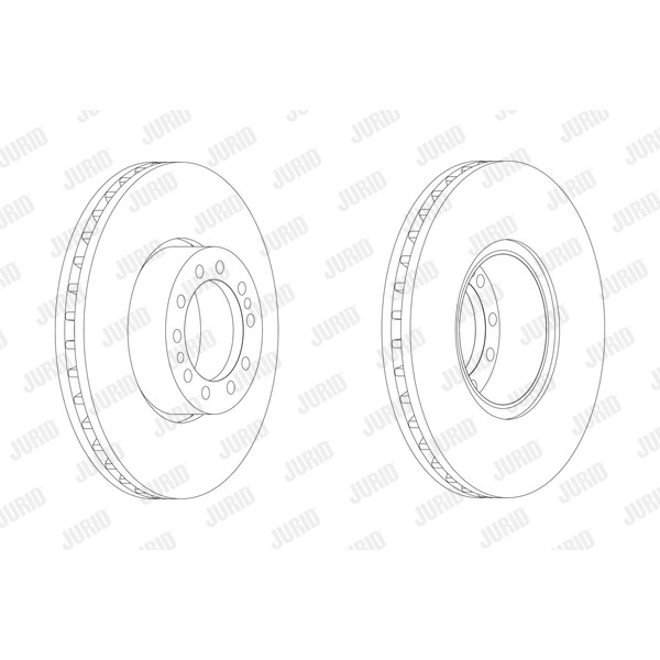 Слика на кочионен диск JURID 569113J за камион Renault Major R 340ti.18 - 339 коњи дизел